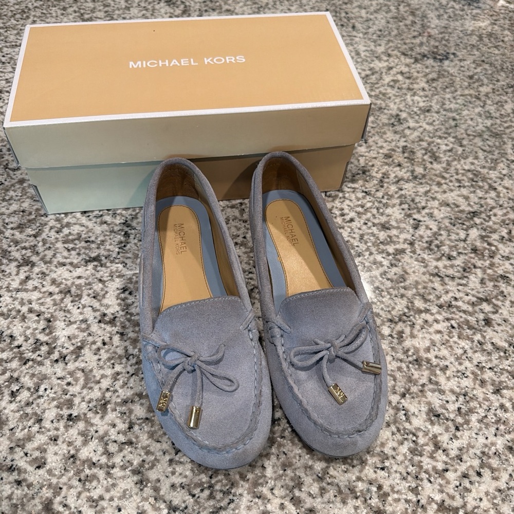 Michael Kors Suede Gray Loafers